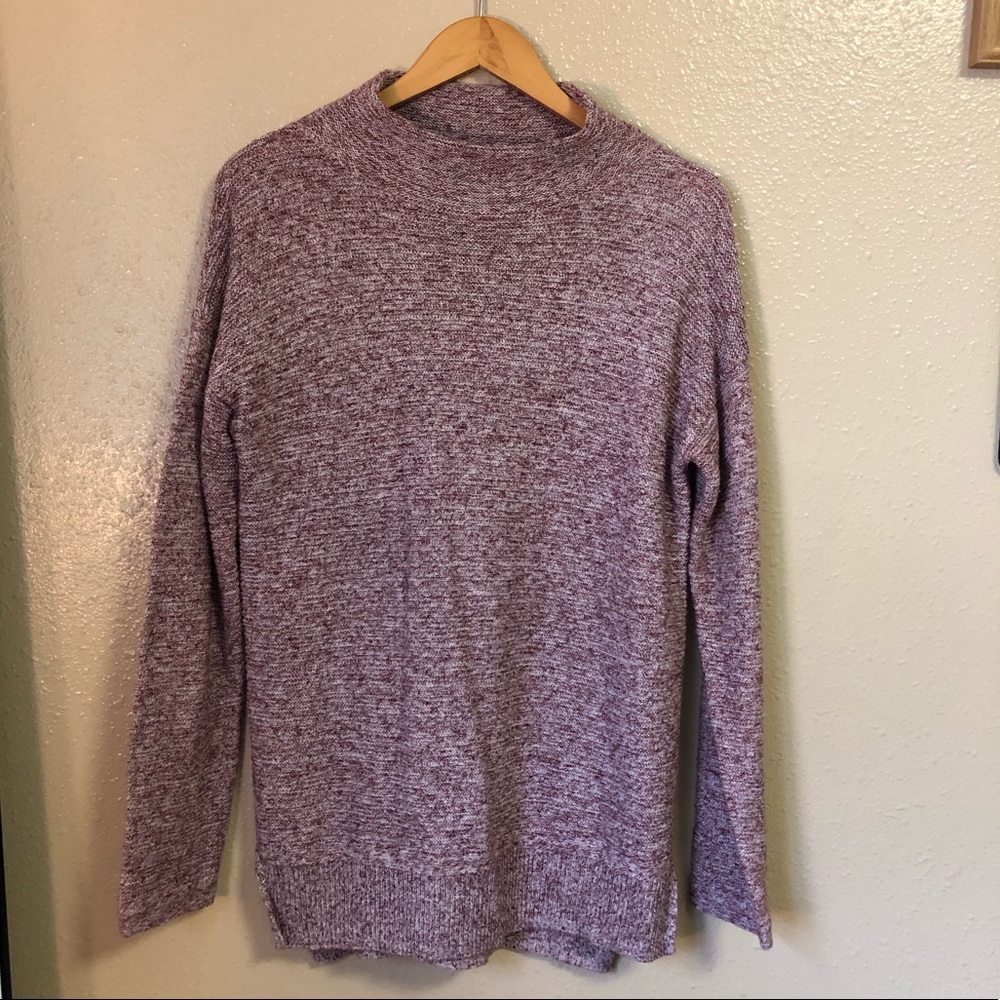 Long high neck sweater